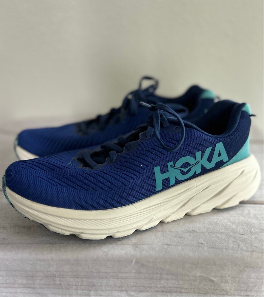 HOKA One One Rincon 3 Women’s 7.5B Blue Teal Lightweight Running athletic Shoes
